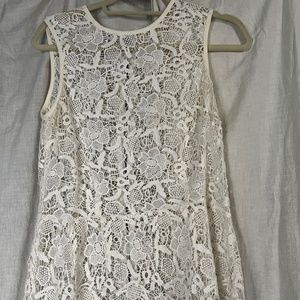 CAbi Style#800 White Lace Zip Top, Size M